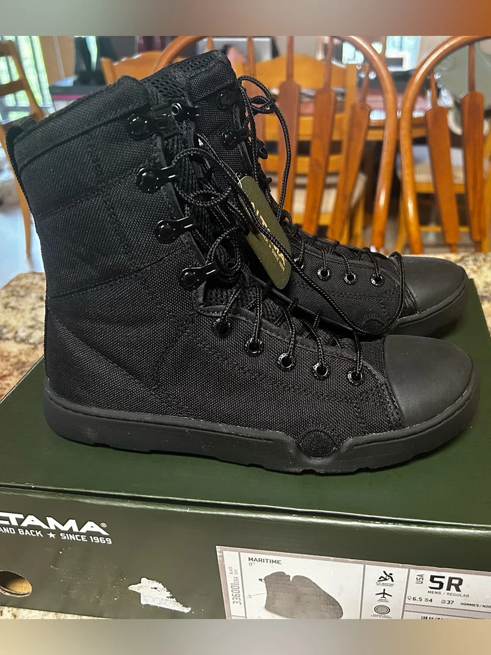 NIB Altama Maritime Assault Men's 5 /Women’s 6.5 Tactical Canvas High-Top Boots